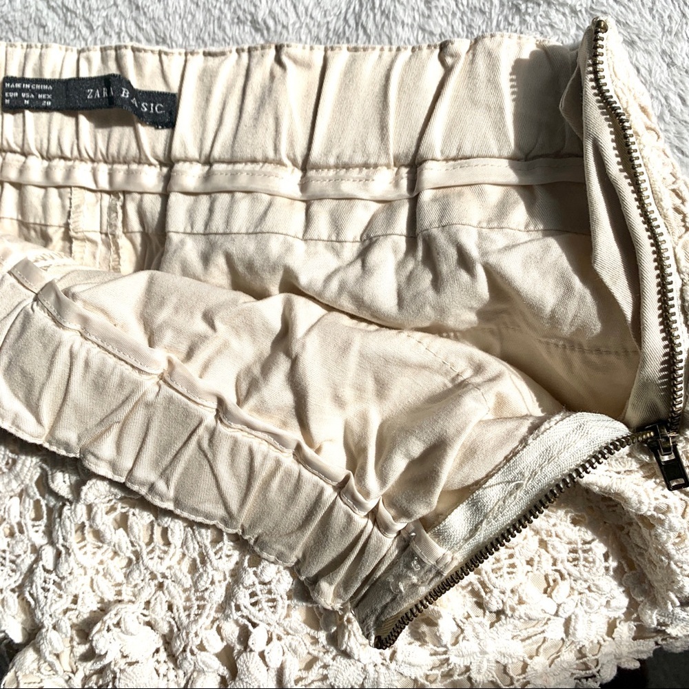 Zara Basic Crochet Lined Zip Shorts - image 6